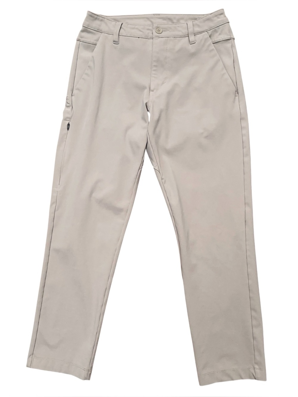 BYLT Everyday Pants Mens 30 (Fits 28) Slim Fit Performance Stretch Light Gray